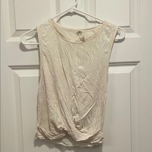 ALO Yoga Cream Twist Tank Top
